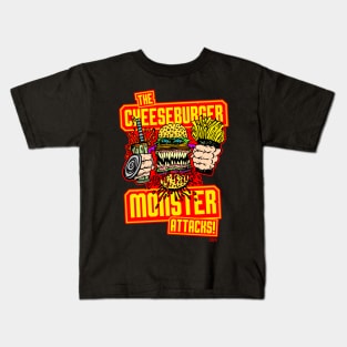 The Cheeseburger Monster Attacks! Kids T-Shirt